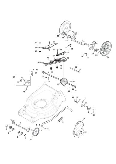 Picture of Chassis E Regolazione Altezza di Taglio