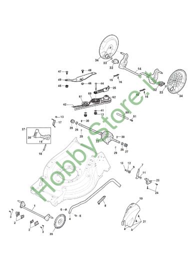 Picture of Chassis E Regolazione Altezza di Taglio