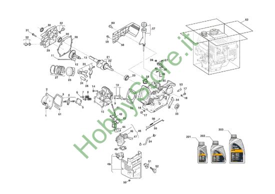 Picture of Motore WS 210 - Pistone, Albero Motore