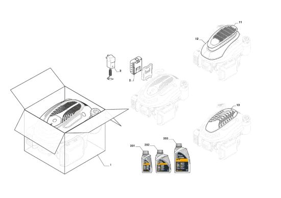 Picture of Motore Completo, Copertura Motore _ WBE 140 LS