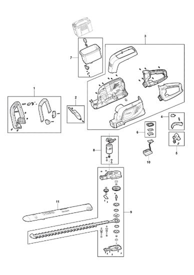 Picture of Tagliasiepi a batteria  with battery 2,0 Ah (2024)