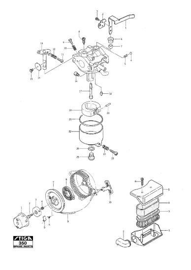 Picture of Kawasaki Fa076V Carburettor Starter Air Cleaner