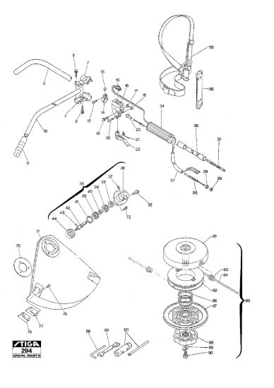 Picture of Petrol Trimmer Chassis Cutting Head