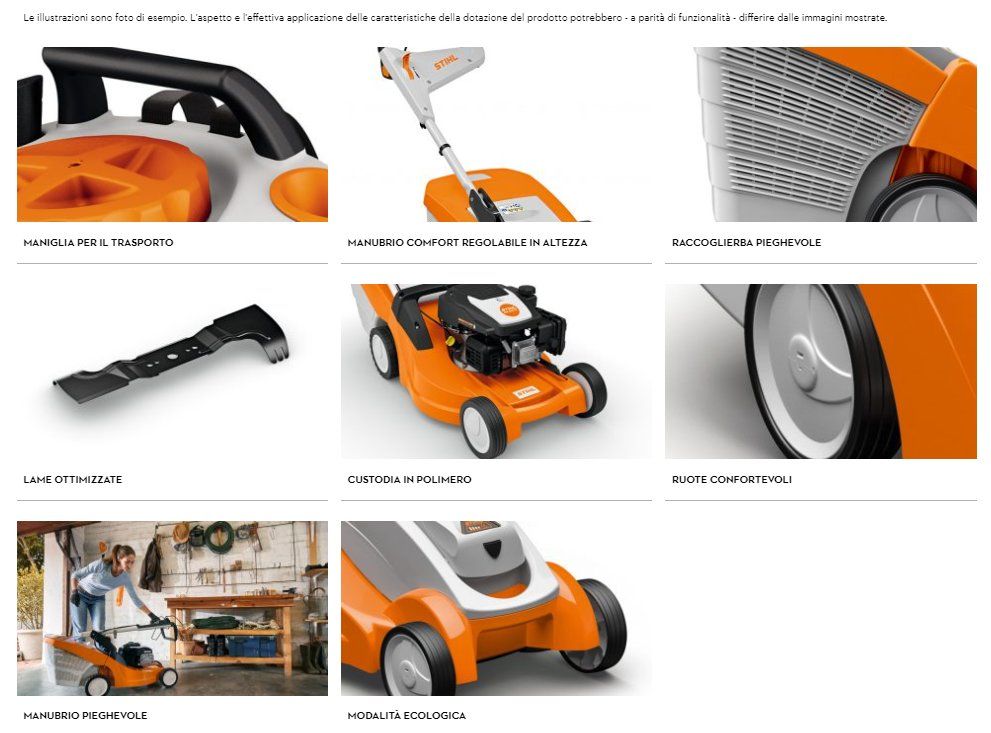 caratteristiche tosaerba rma stihl