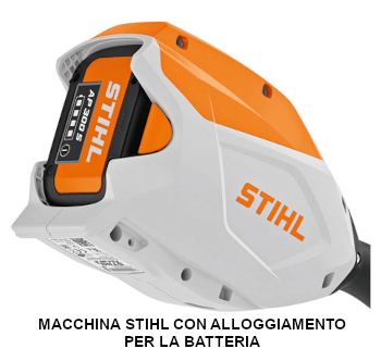 Macchina Stihl con batteria da inserire nella macchina