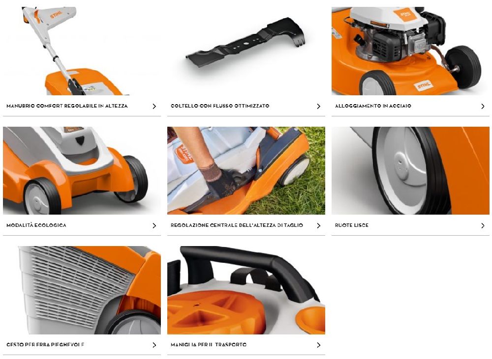 CARATTERISTICHE TOSAERBA STIHL RMA 243